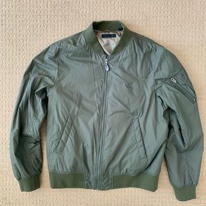 Uniqlo mens bomber jacket medium olive green